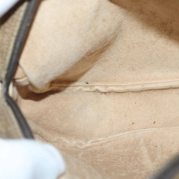 GUCCI GG Supreme Web Sherry Line Clutch Bag PVC Beige Red - Picture 15 of 16